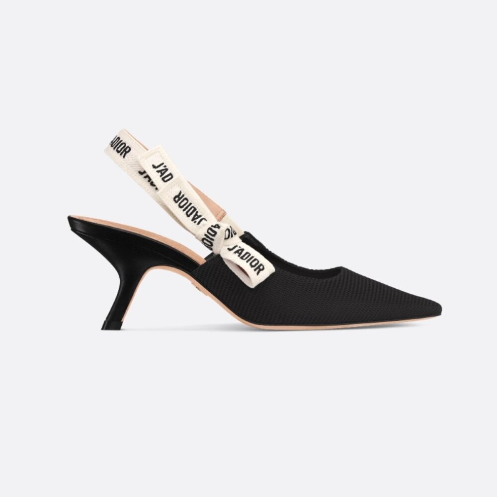 Dior J'Adior Slingback Pump - Black Technical Fabric